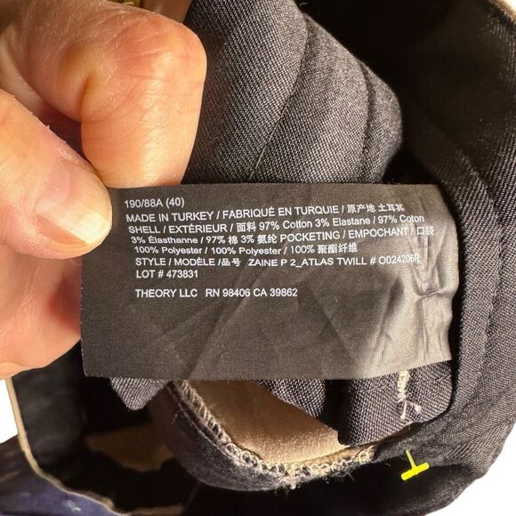 Theory Men's Zaine P2 Atlas Twill Pants Tan Cotton Business Casual Size 40 - Picture 5 of 9